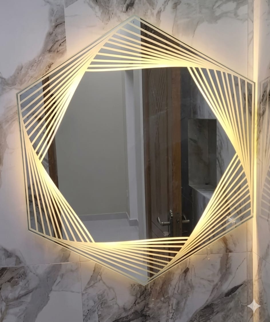 24x24 round shape led mirror